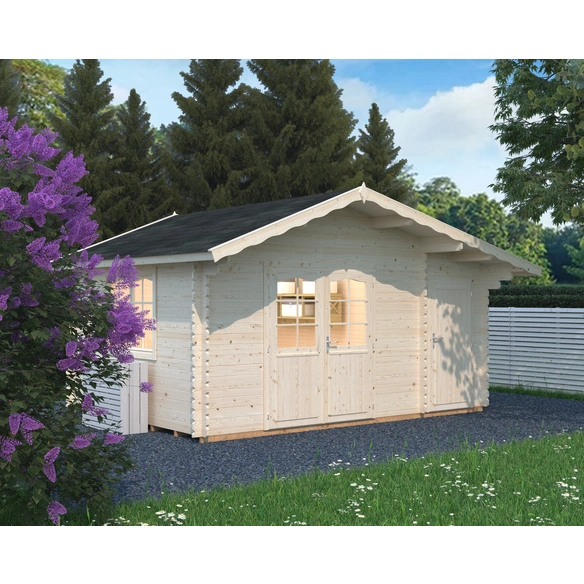 Blockbohlenhaus »Emma«, Holz, BxHxT: 513 x 268 x 330 cm (Außenmaße inkl. Dachüberstand)