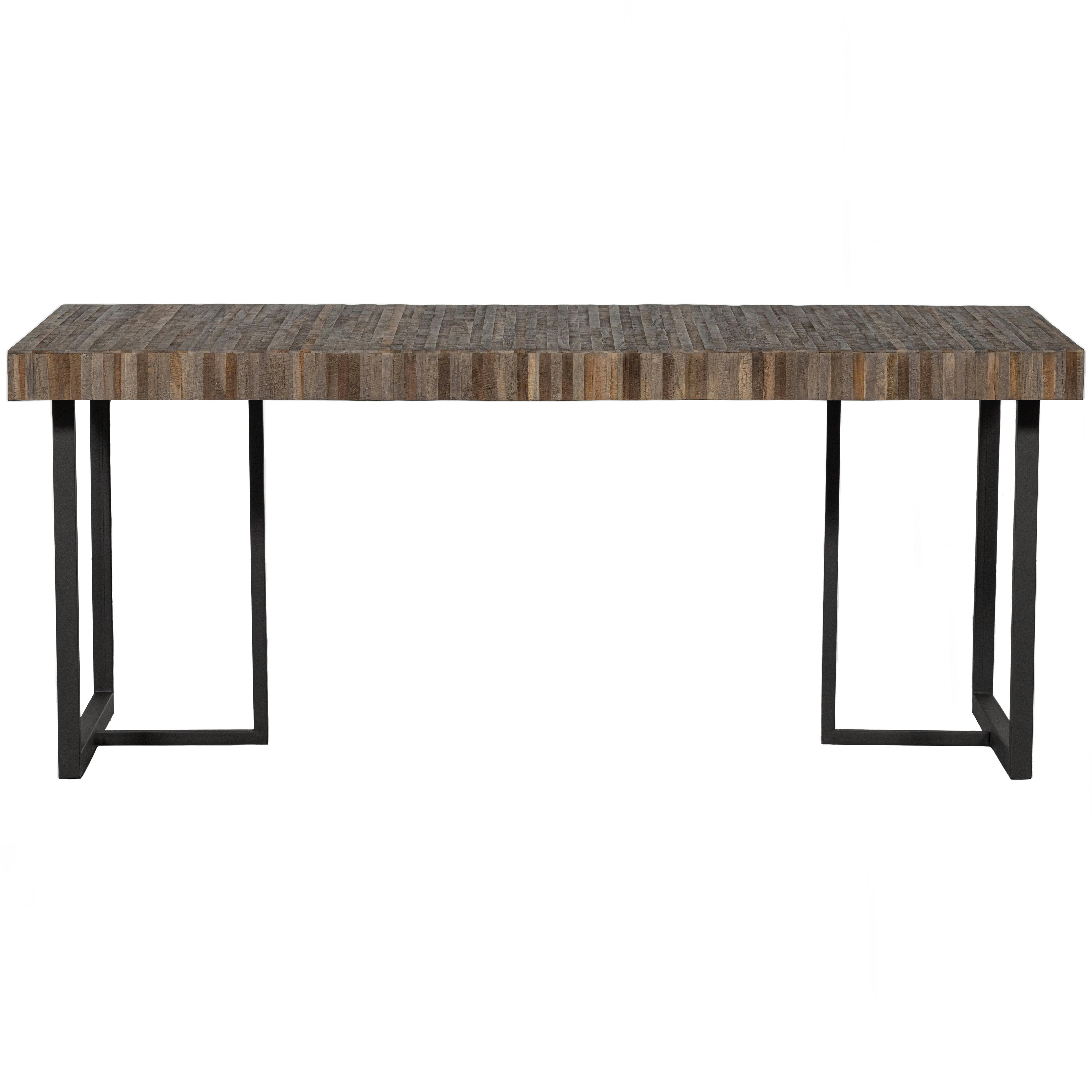 MAXIME - Table à manger en teck recyclé 6 personnes, 180x90 cm