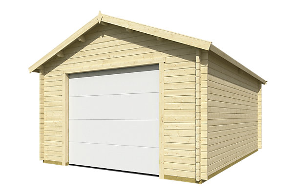 Garage double pentes en bois Lasita Maja Ari 44