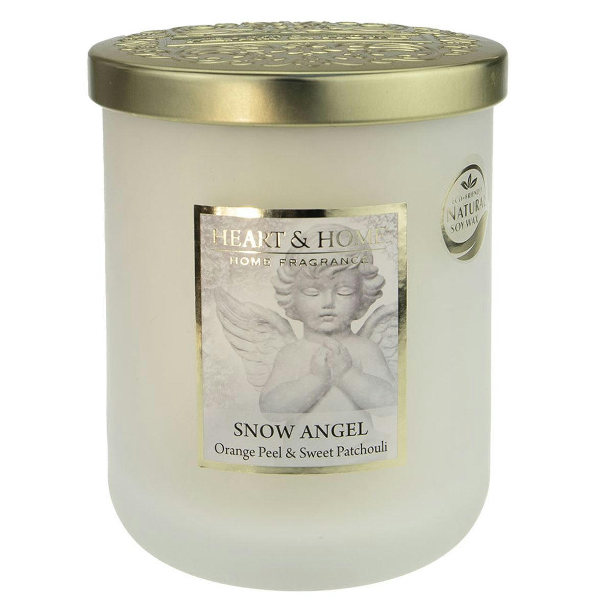- Grande bougie Heart and Home ange d'hiver
