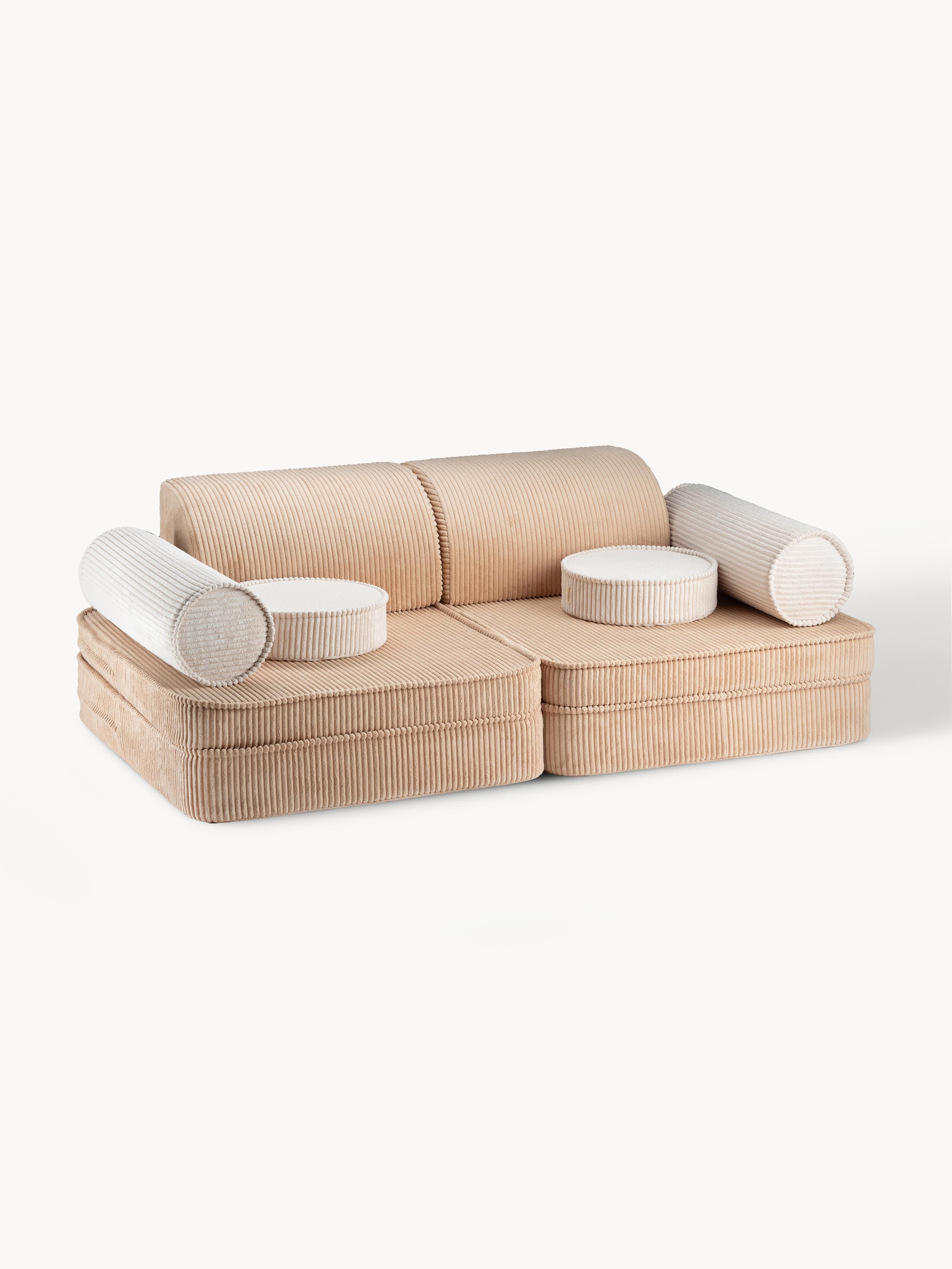 Modulares Spielsofa Sugar aus Cord für Kinder