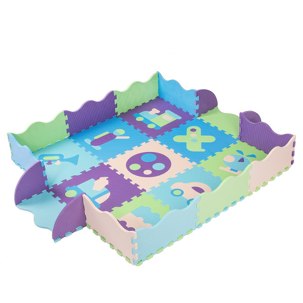Piankowe puzzle dla dzieci 90x90 cm mata piankowa 77 elem.