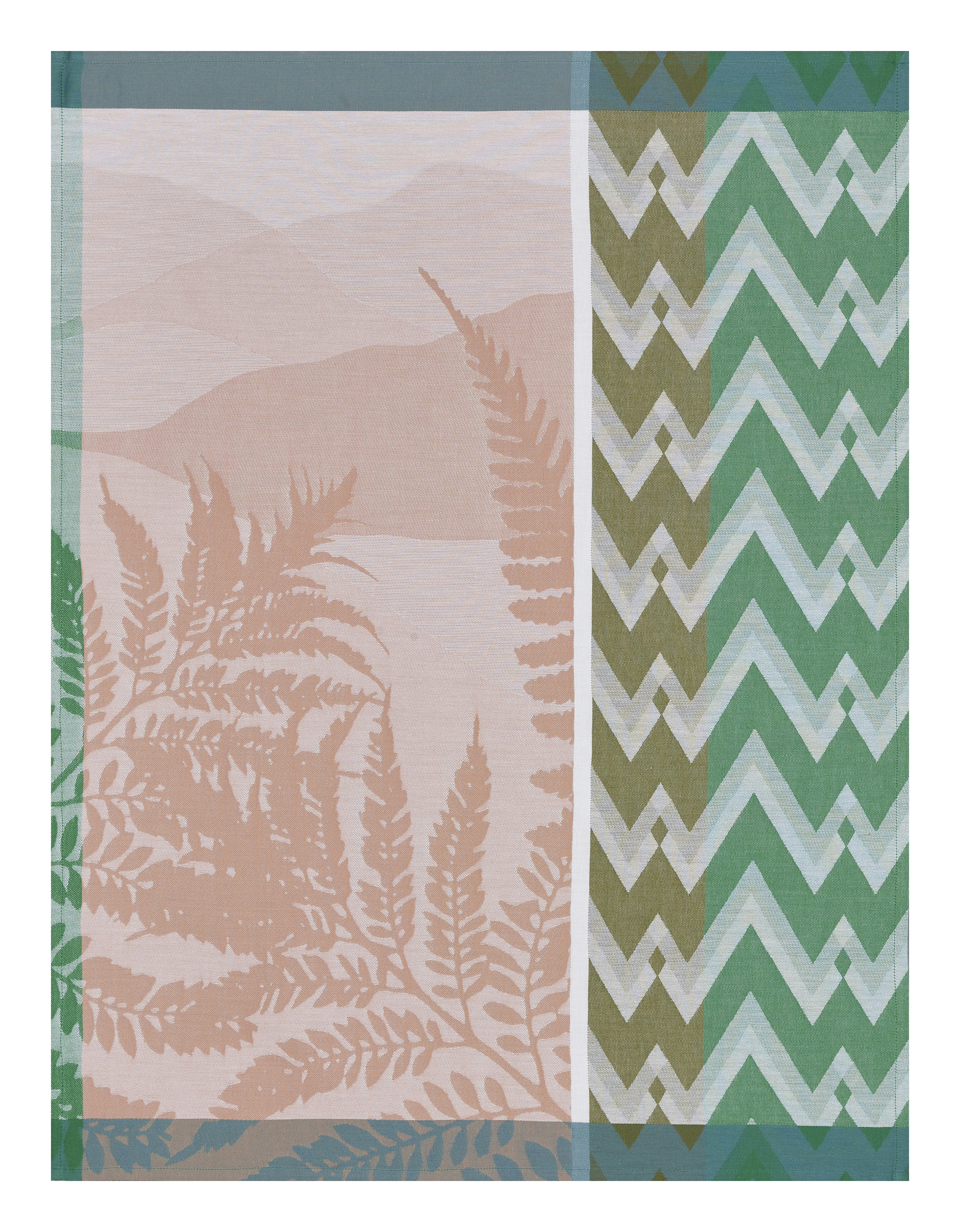 LA VIE EN VOSGES - Torchon en coton fougere 60 x 80