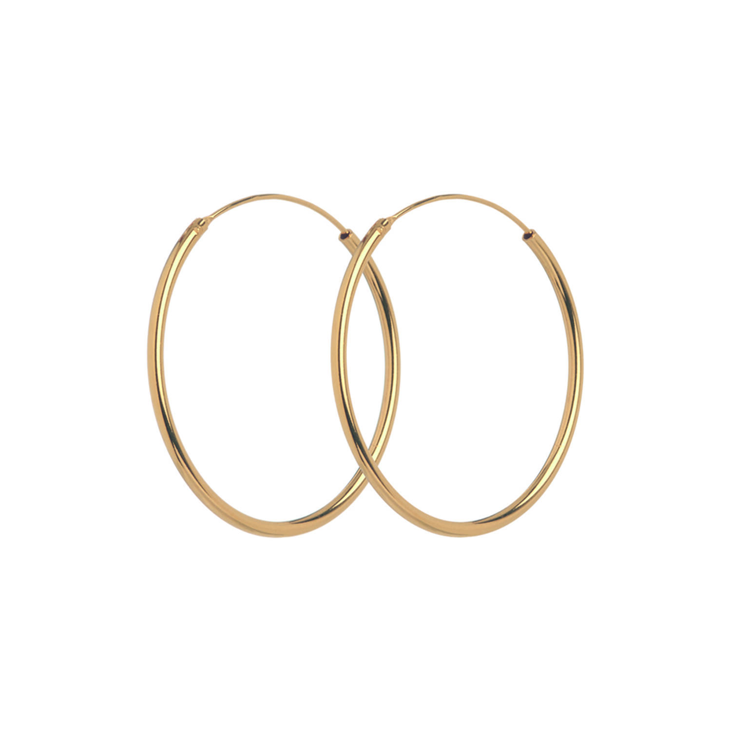 Mini Plain Hoop øreringe, guld