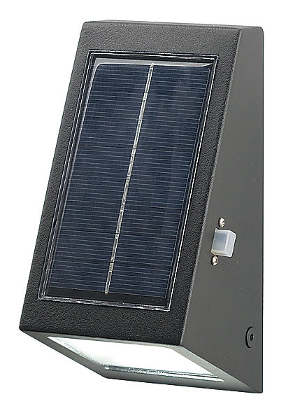 Applique solaire d'angle Plevna LED intégrée solaire 0.12W 345lm IP44 GoodHome noir