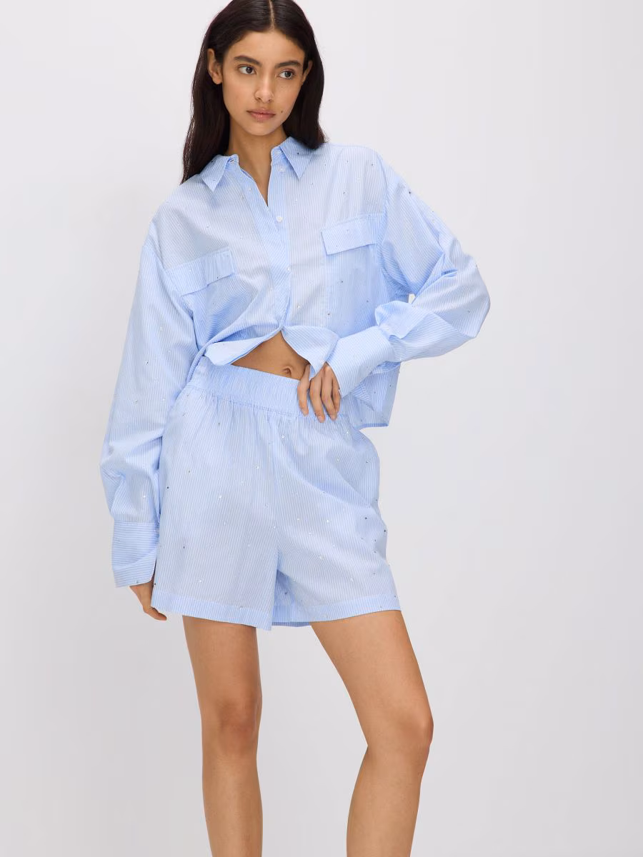 Cotton Rich Shorts With Appliqu&Eacute;S
