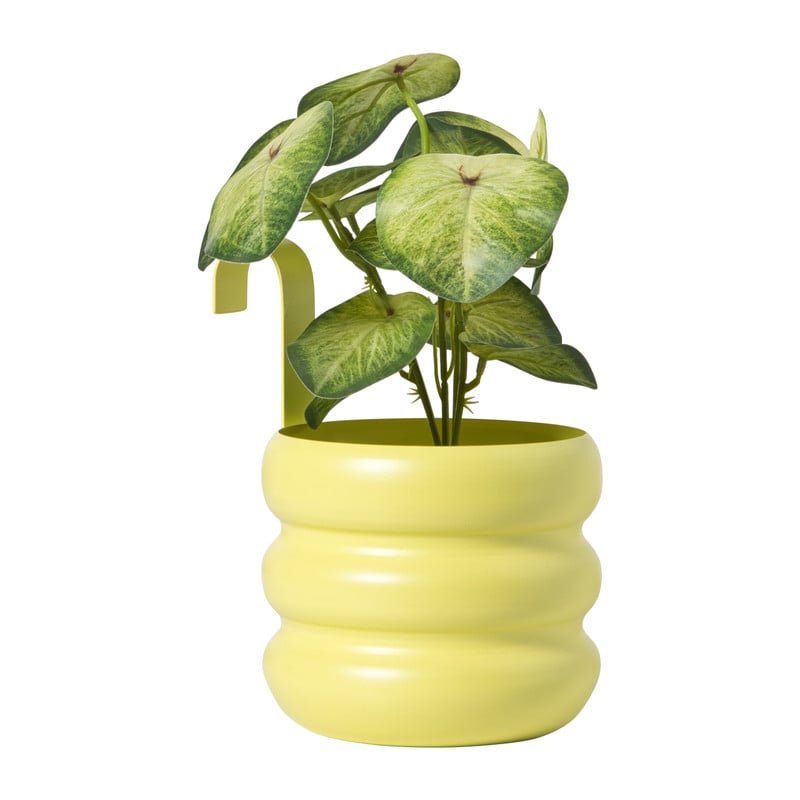 Hangbloempot bubbles - geel - &Oslash;15x20 cm