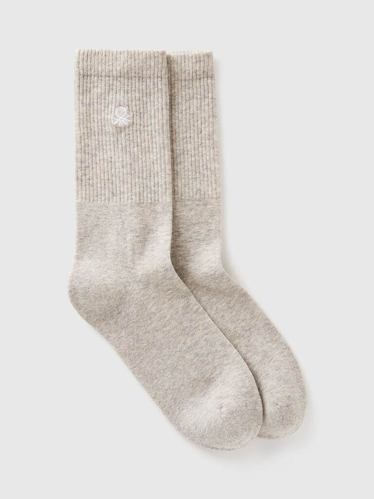 Sporty socks in organic stretch cotton