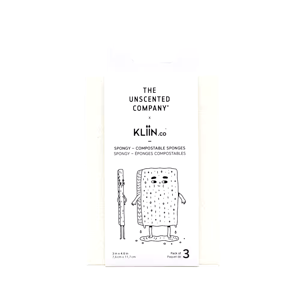 The Unscented Company Compostable Sponge, 3-pk