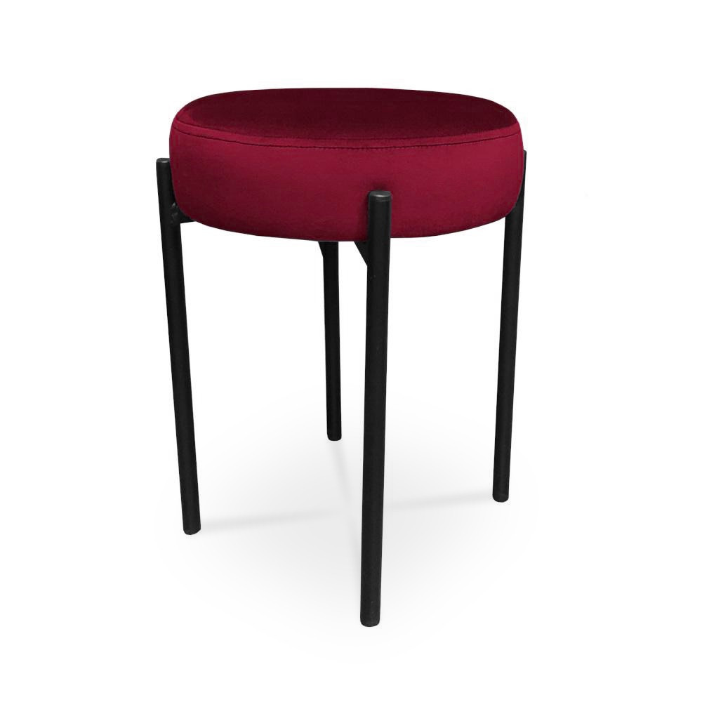 Nowoczesny taboret tapicerowany Dior / bordowy / MG31