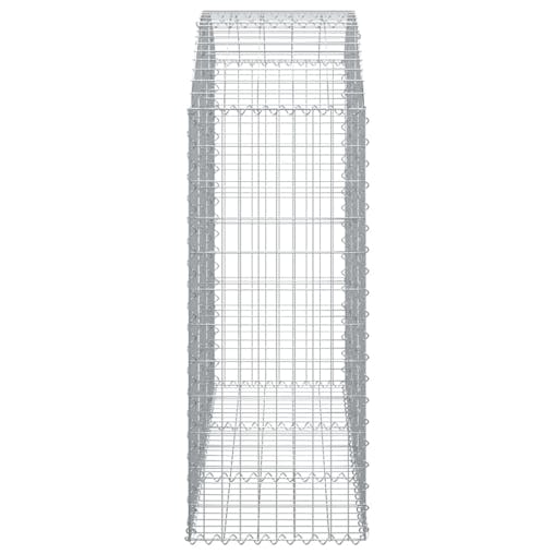 NNEVL Arched Gabion Basket 150x50x120/140 cm Galvanised Iron