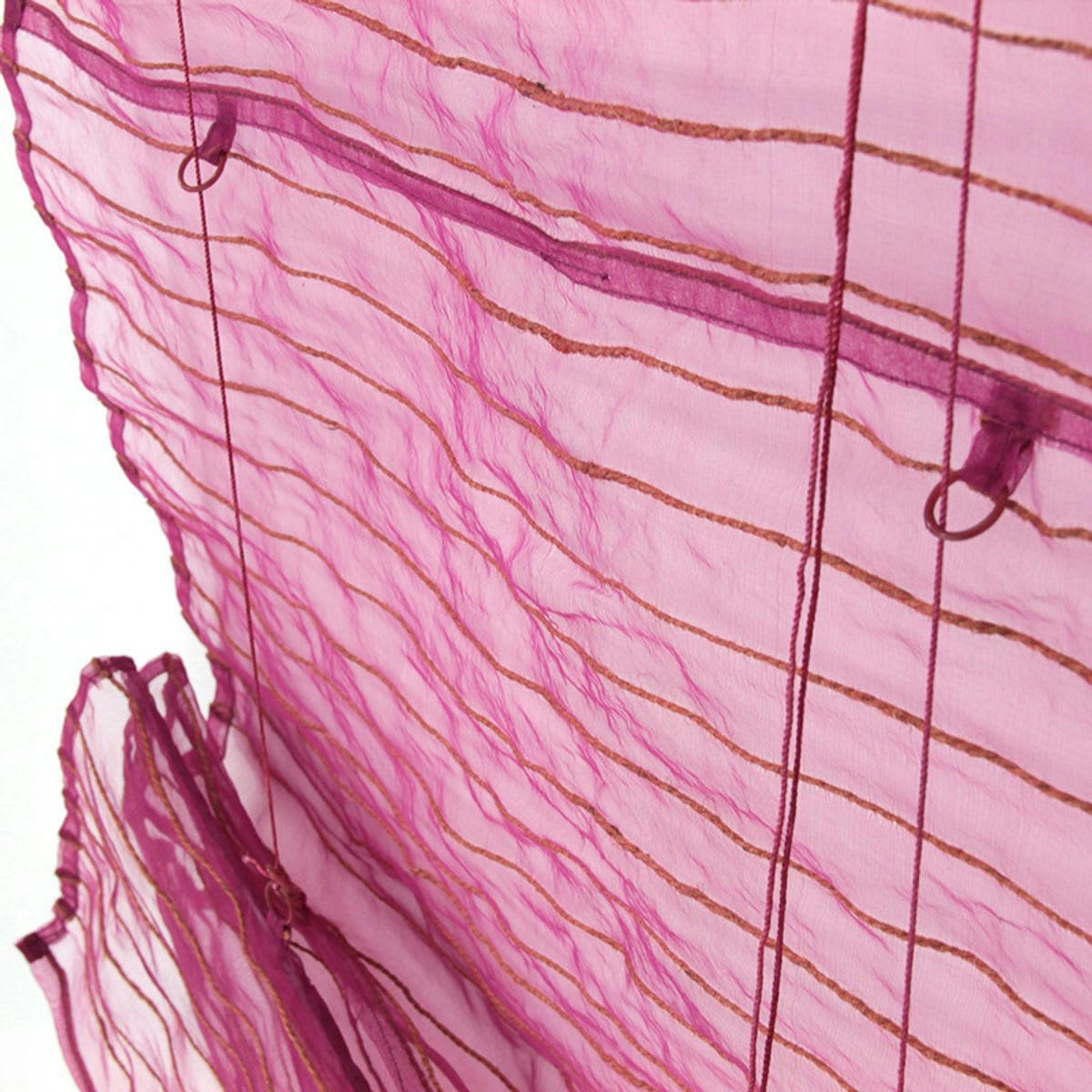 SHAMMY - Store voilage effet soie fuchsia et orange 60x170