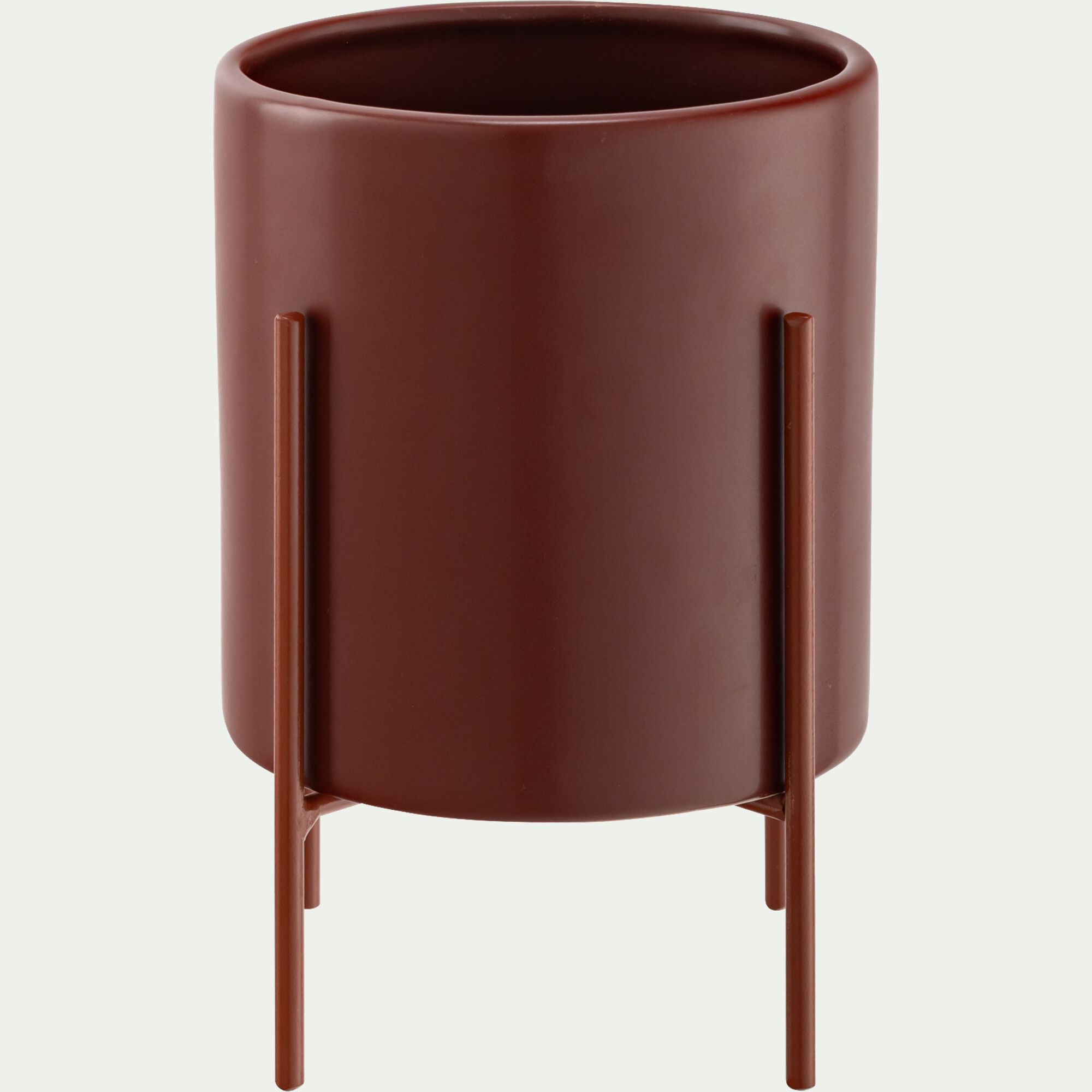 MIRAN - Cache-pot en dolomite D14,8xH20cm - marron