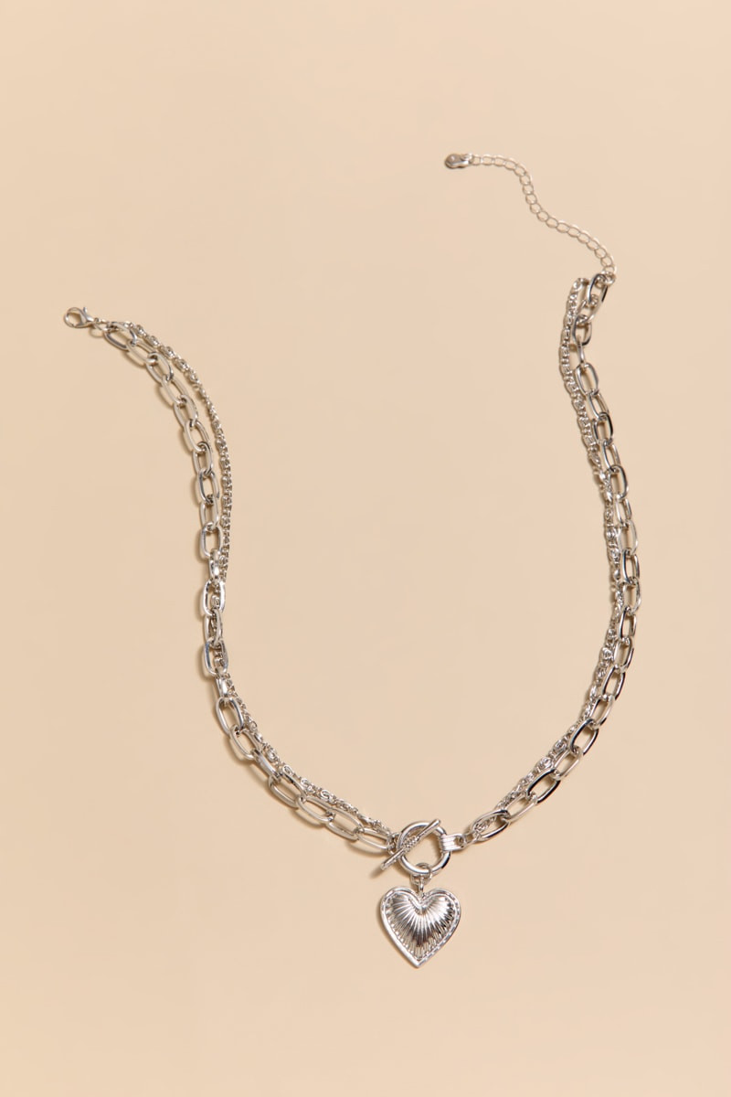 Natalie Layered Heart Pendant Necklace