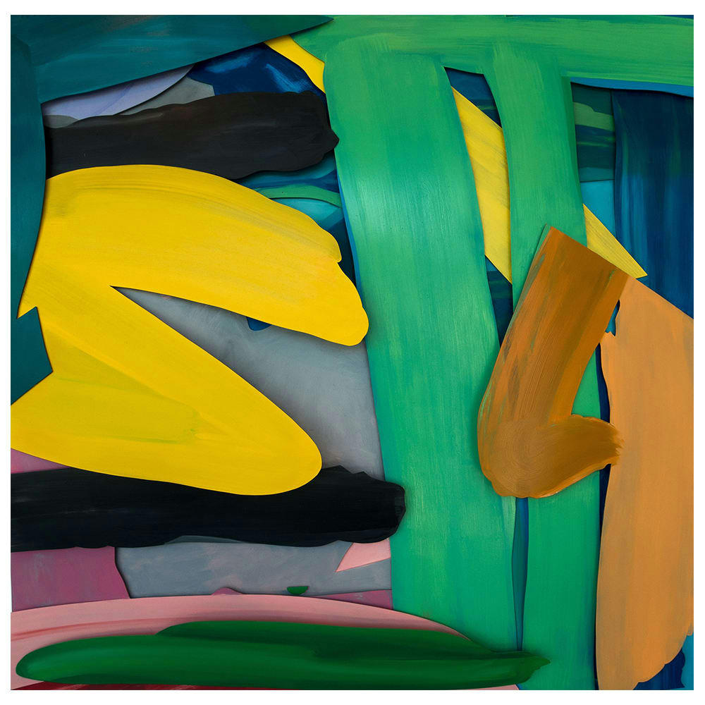 - Tableau impression sur toile lignes épaisses 60x60cm