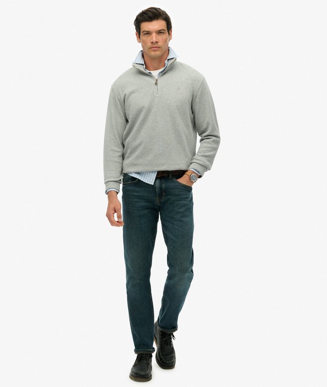 Ribbed Half Zip Jumper