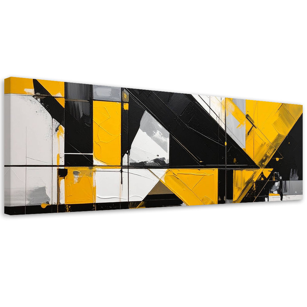 Obraz do salonu sypialni biura loftu, Geometryczne formy abstrakcja 90x30