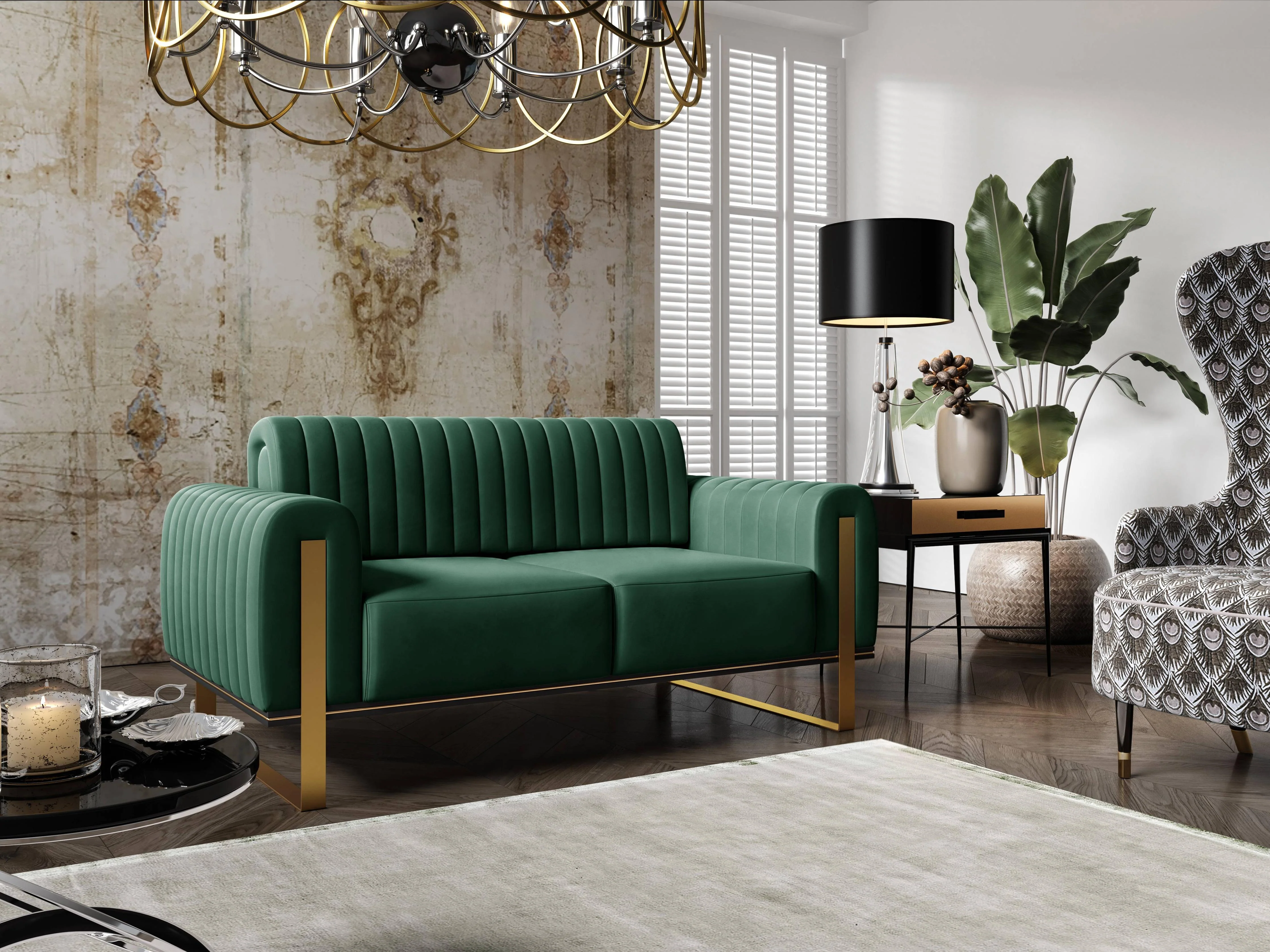 2-zitsbank Nouveau velvet