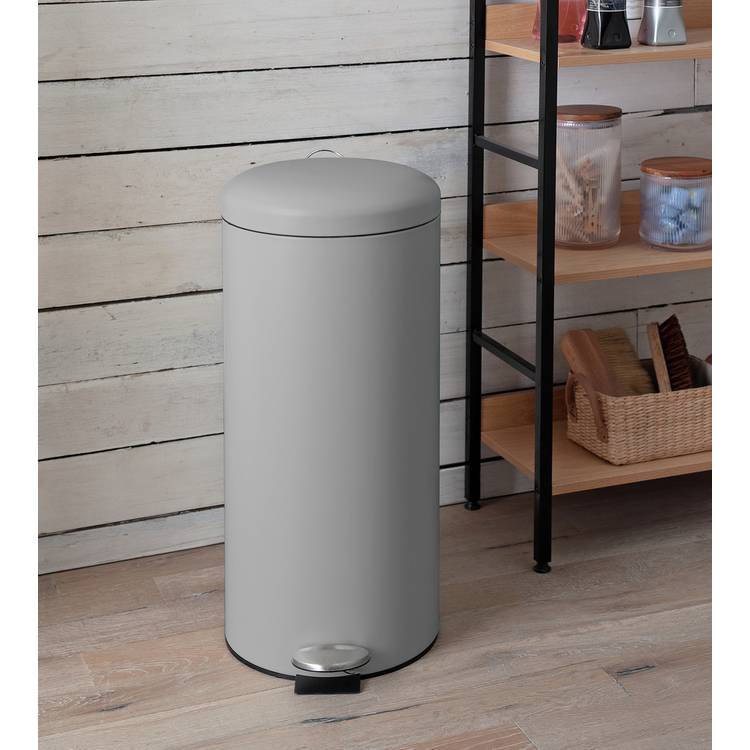 Habitat 30 Litre Round Kitchen Pedal Bin - Matt Grey