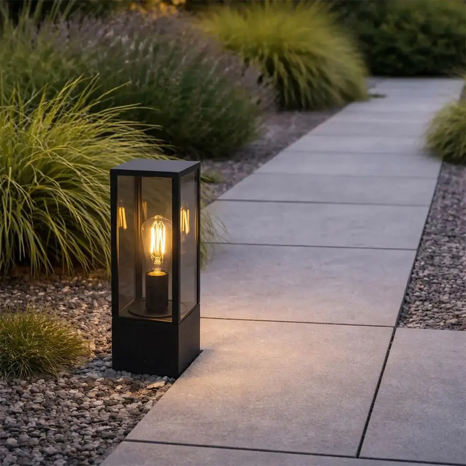 Qazqa sokkellamp charlois zwart e27