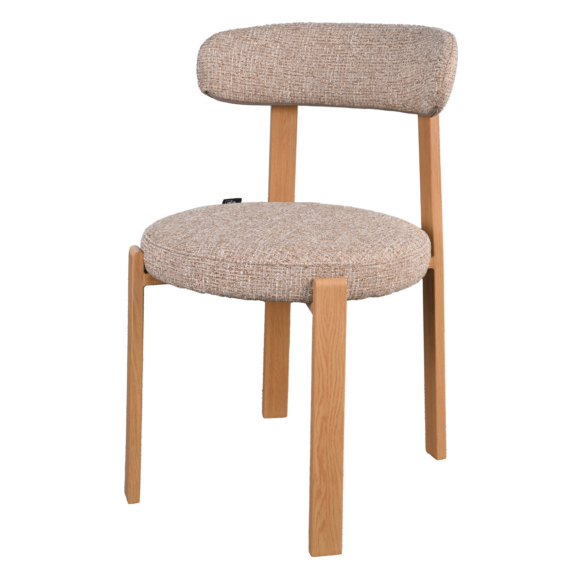 DÉJA Living Eetkamerstoel Lagan - Taupe/Naturel Stof - Set van 2