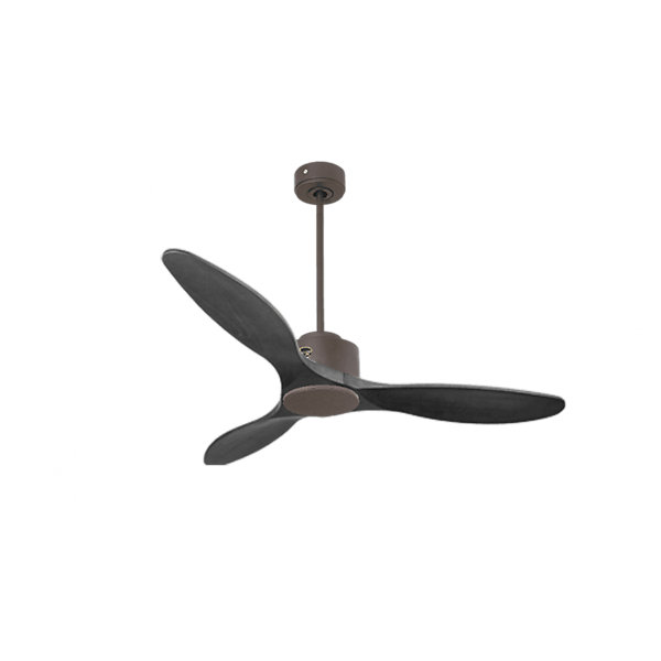 Modulo de KlassFan - Super destratificateur et ventilateur DC 132 cm Chocolat pales bois noir sans Lumière25 à 40 m²