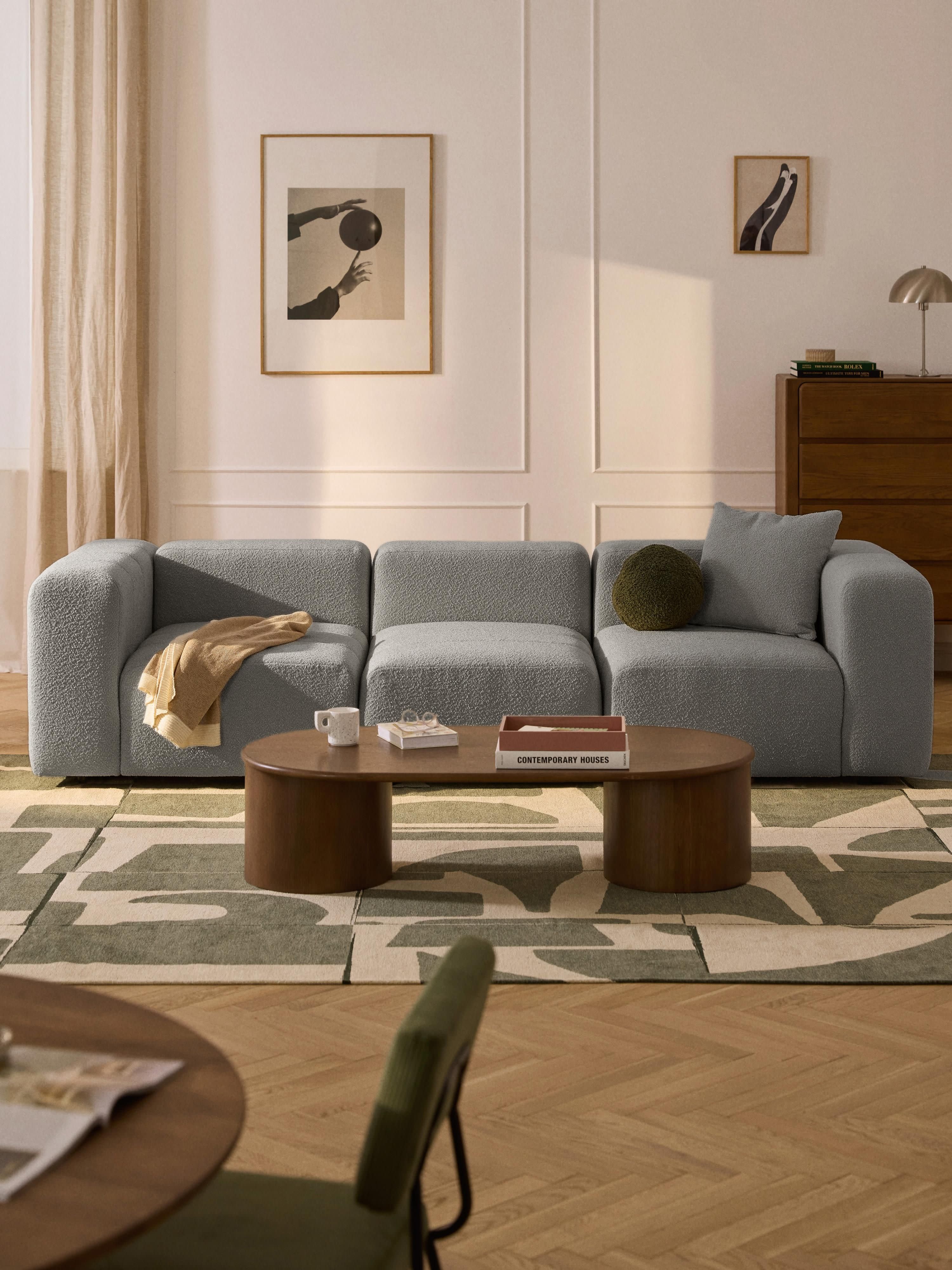 Modulares Bouclé-Sofa Lena (4-Sitzer)