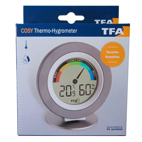 Thermo-Hygrometer, Breite: 10,4 cm, Temperaturbereich: 0 bis 50 °C