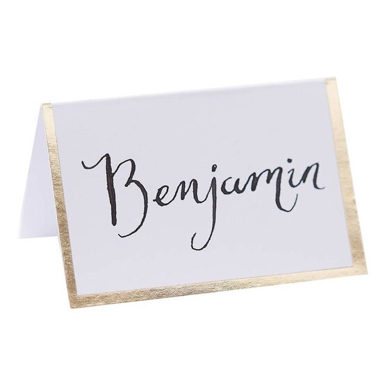 Ginger Ray Gold Foiled Border Place Cards 10 Pack