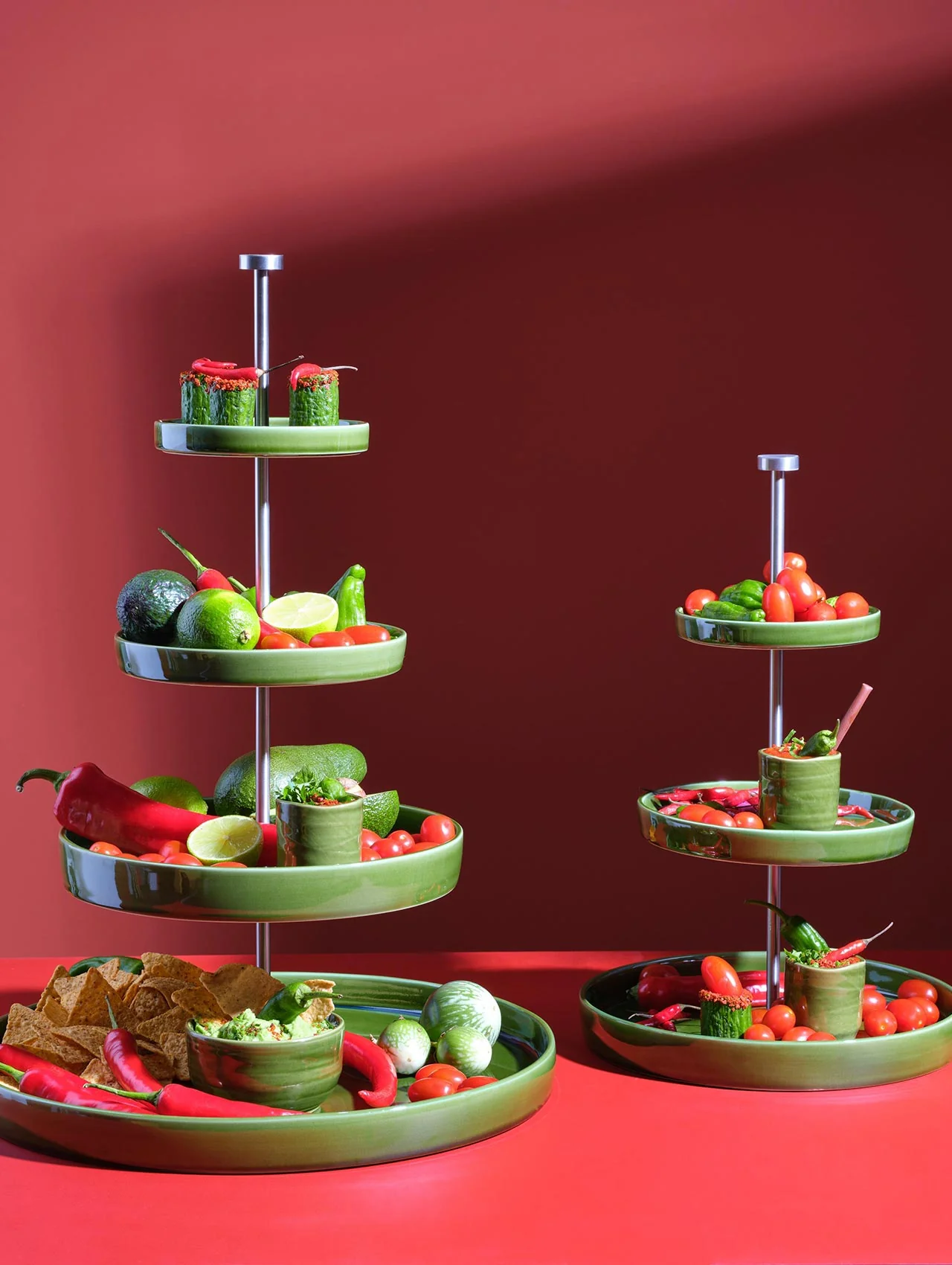 etagere, 4-stufig, verde
