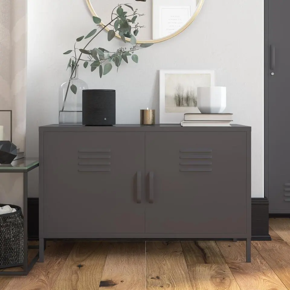 Bradford - Kledingkast met 2 grijze metalen deuren