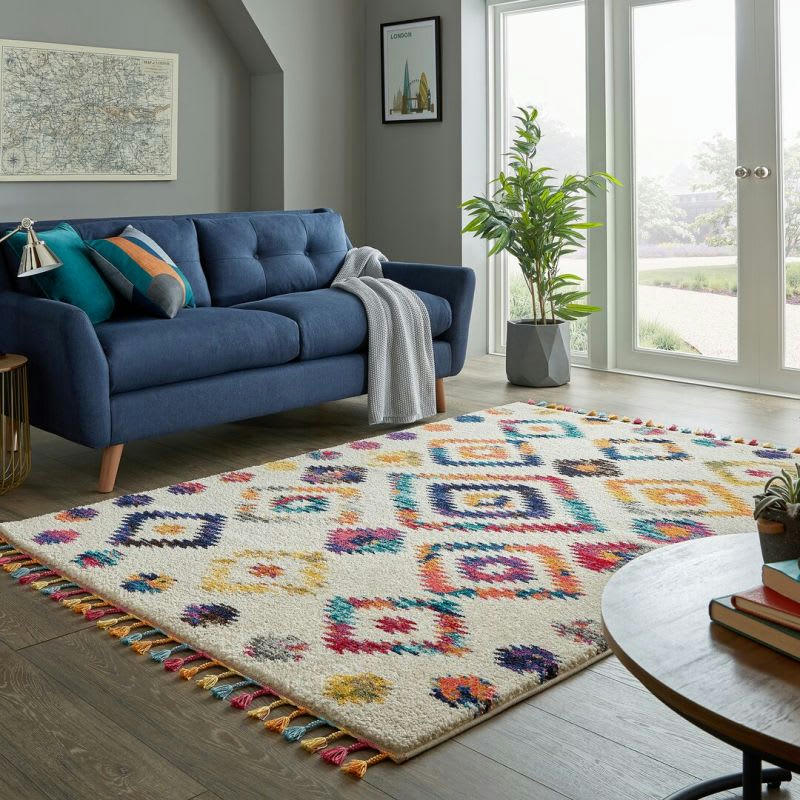 BOHEMIA - Tapis coloré motifs berbères Menara 160 x 230