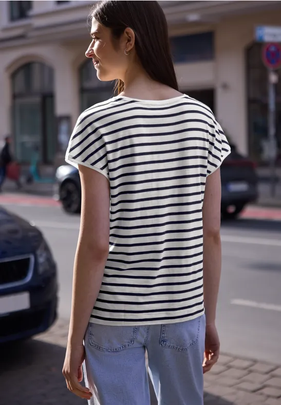 Dropped Shoulder Shirt mit  Streifen