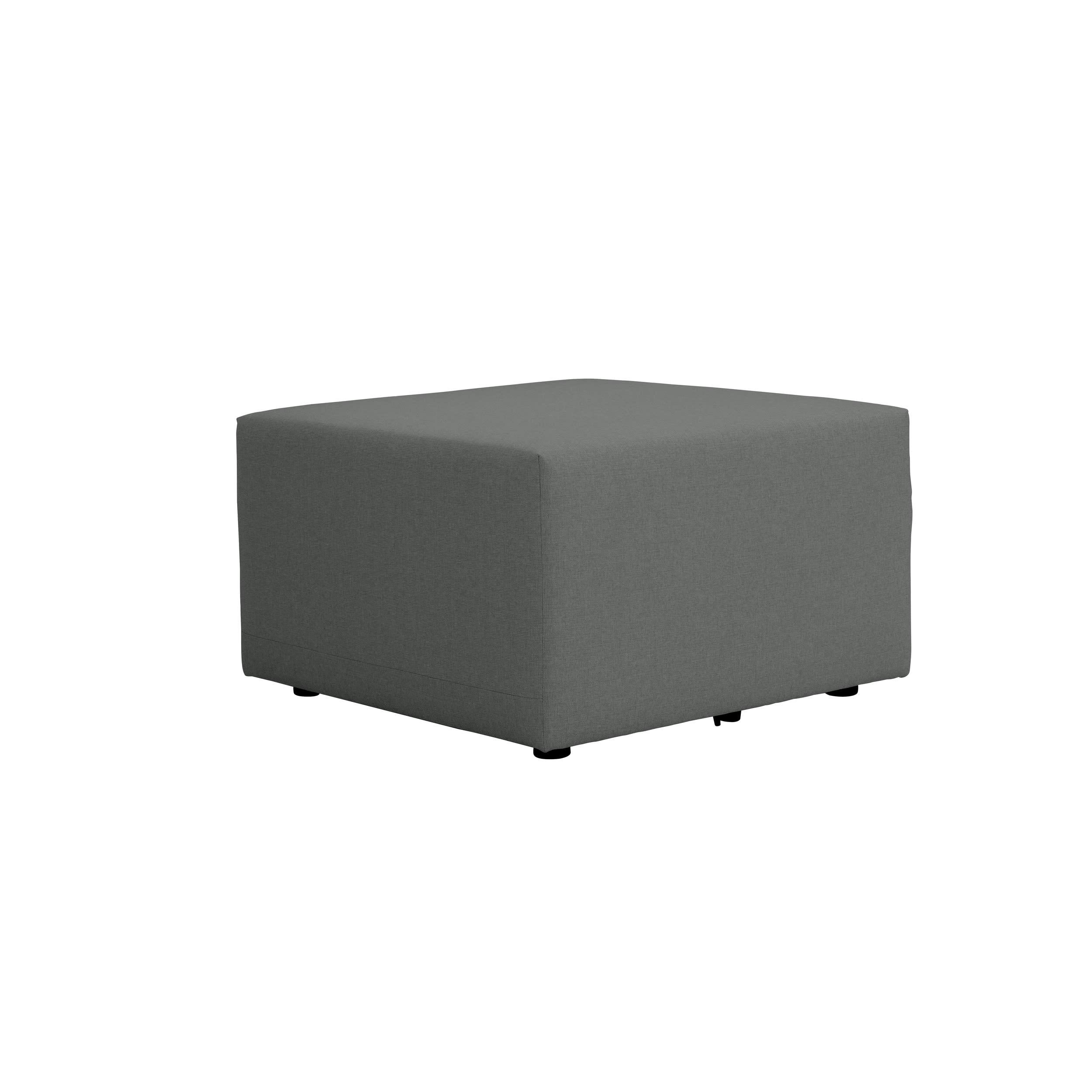 PINOT - Pouf pour canapé modulable en tissu gris foncé