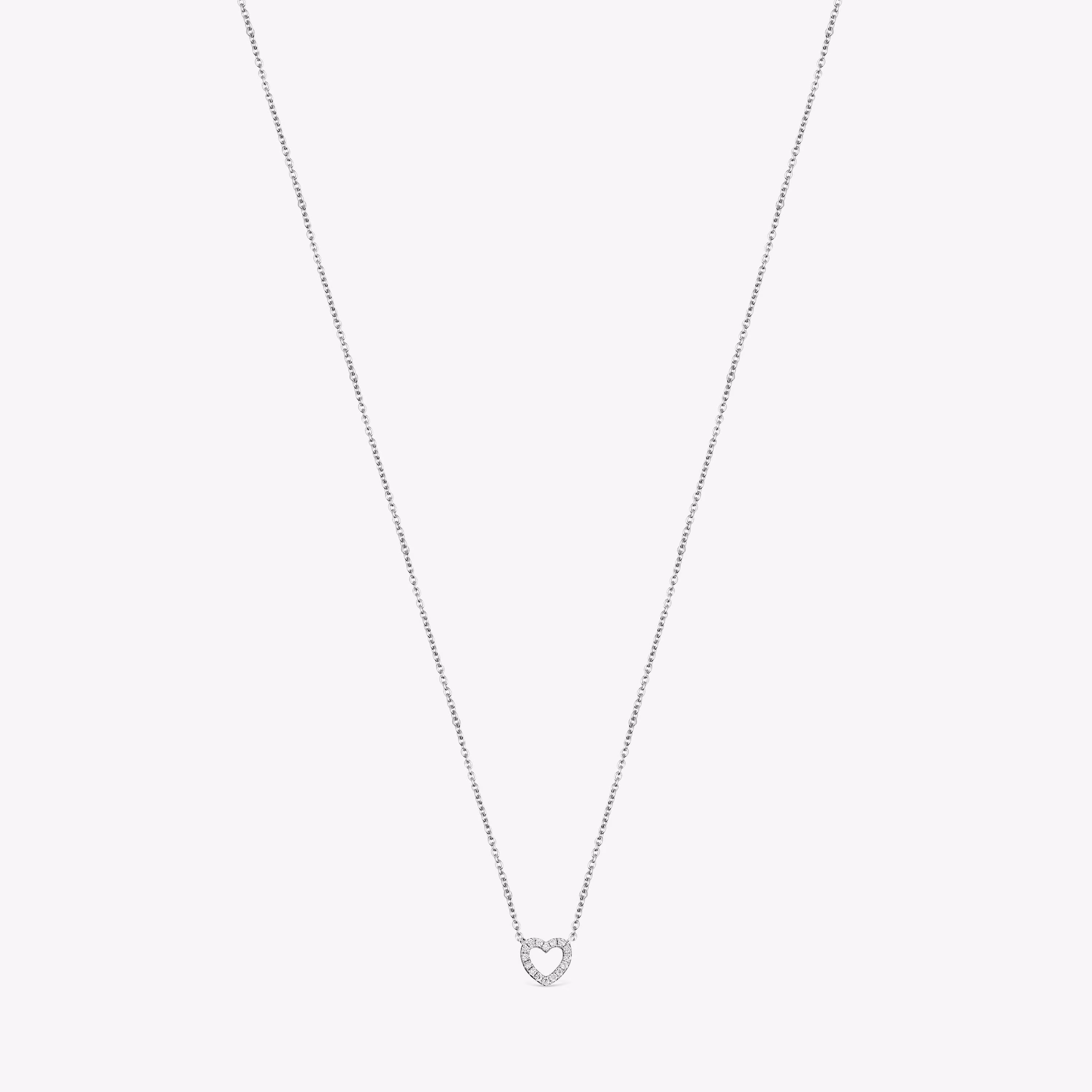 Collar corazón de oro blanco y diamantes Les Classiques