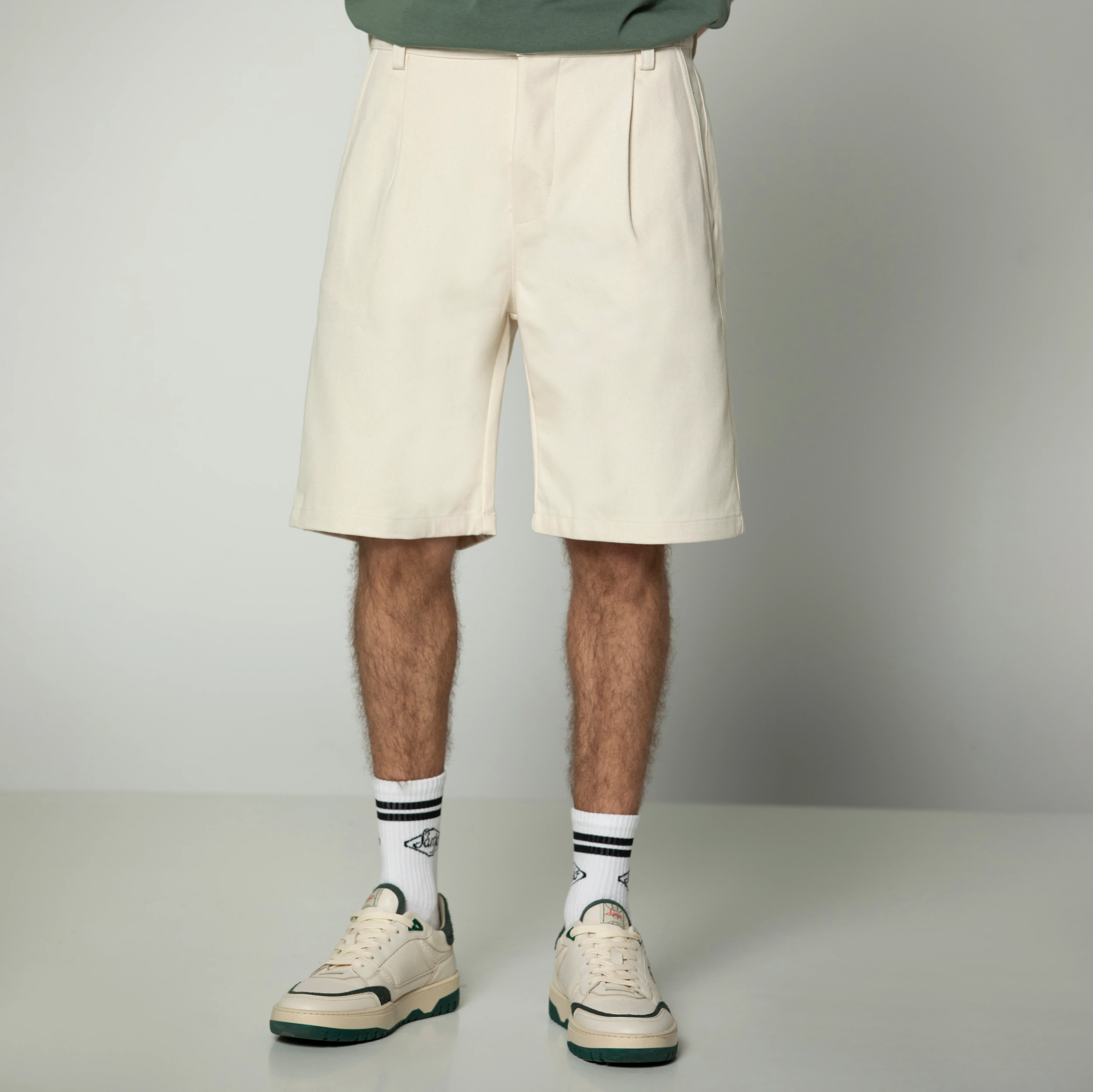 Sanjo Canvas Boxy Shorts // Cru