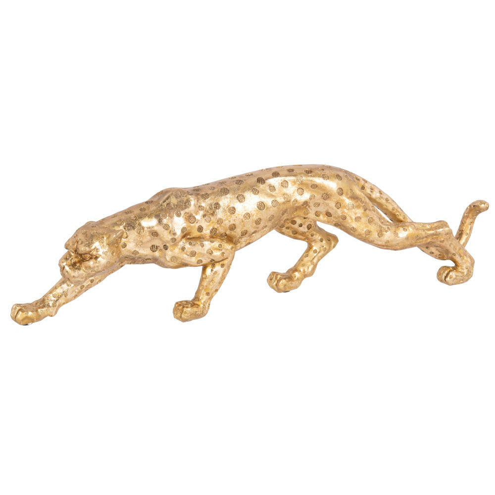 - Statuette leopard doré H14
