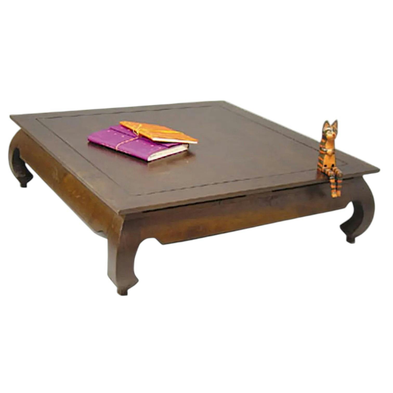 Table basse Opium hévéa 120x120x35cm MAORI