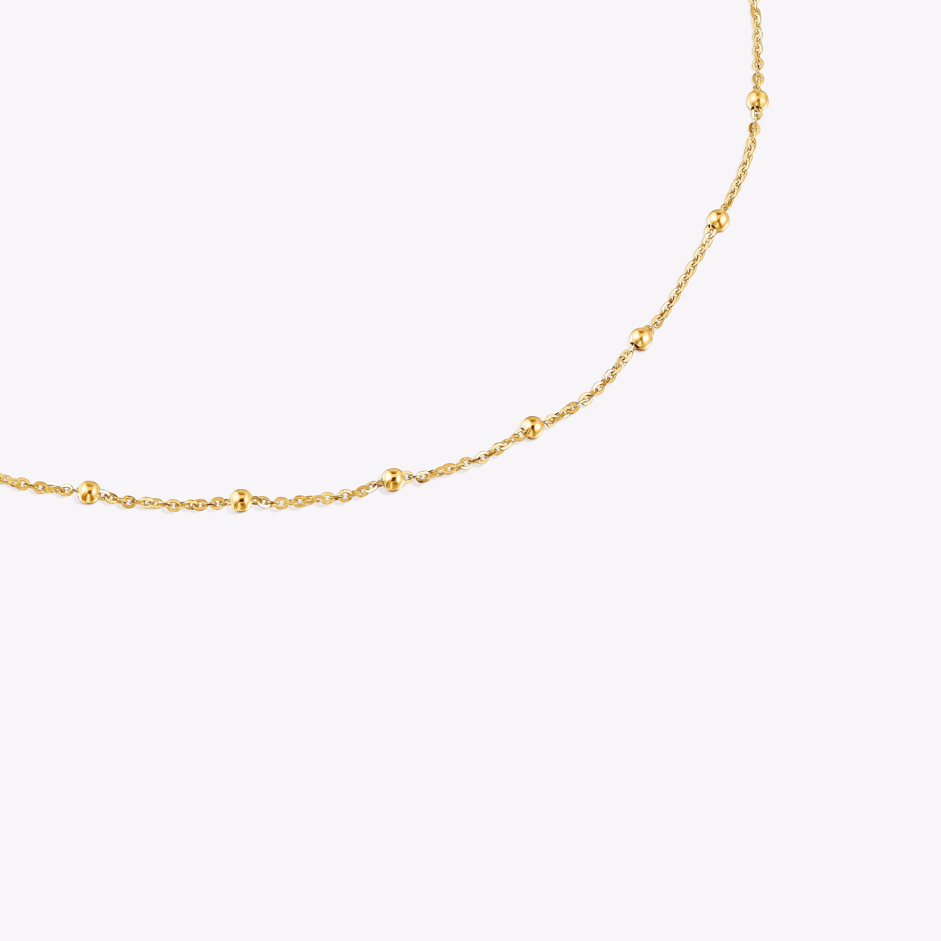 Gargantilla con baño de oro de 18 kt sobre plata con bolas intercaladas TOUS Basics