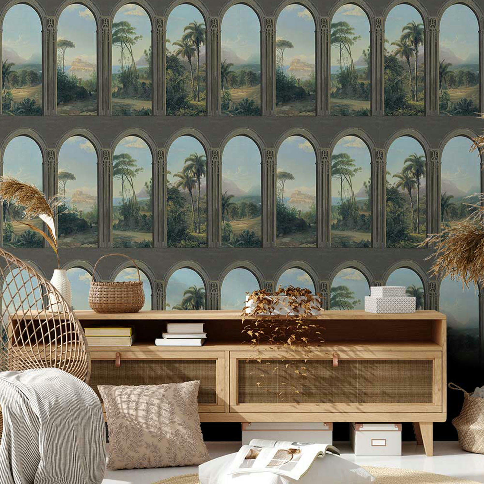 - Papier peint décor Voyage exotique 1,6x10 mètrescm