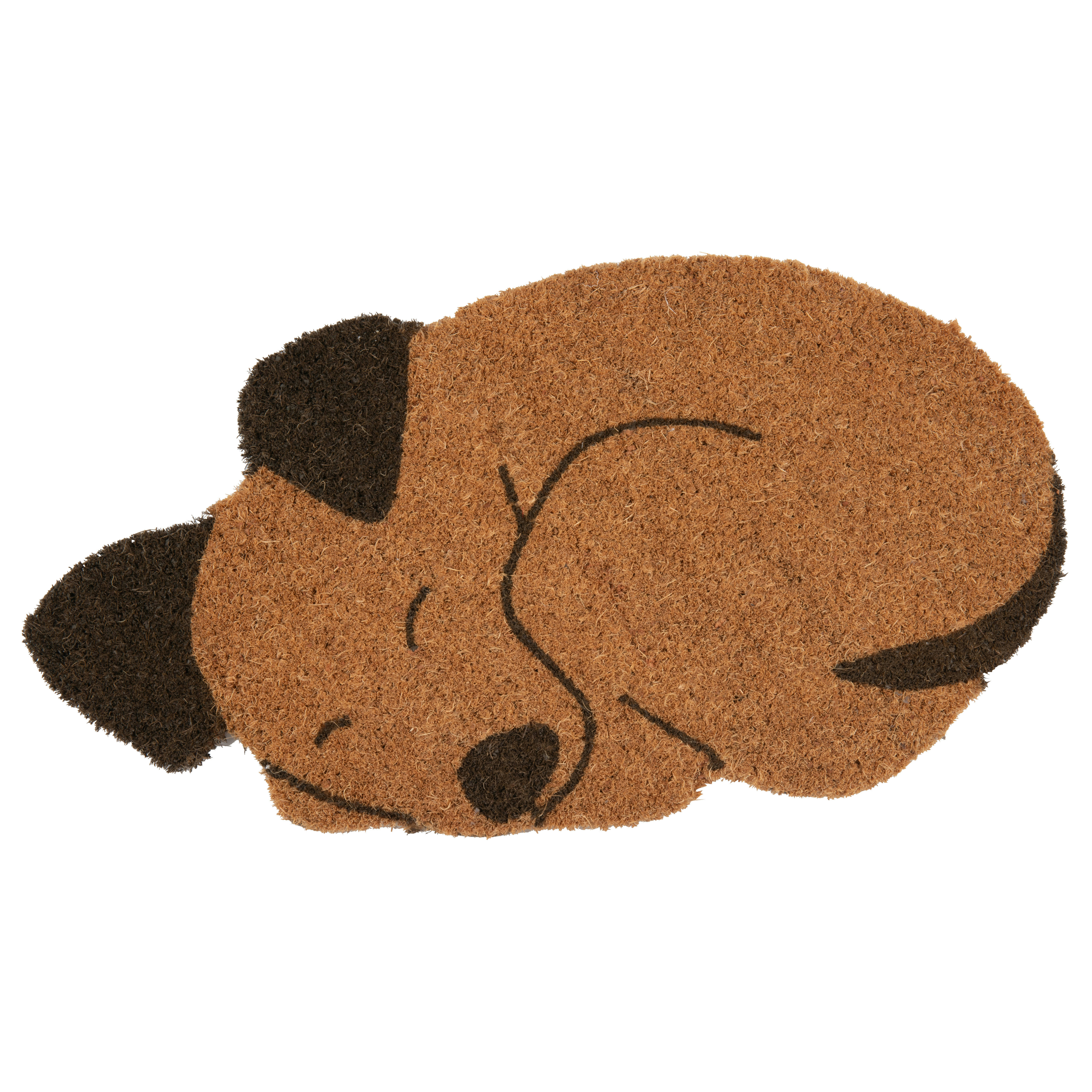- Tapis chien endormi marron