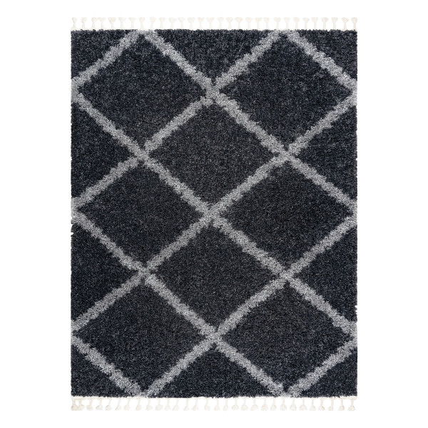 Dywan UNION 3482 Kratka, trellis szary Frędzle berberyjski 120x170 cm