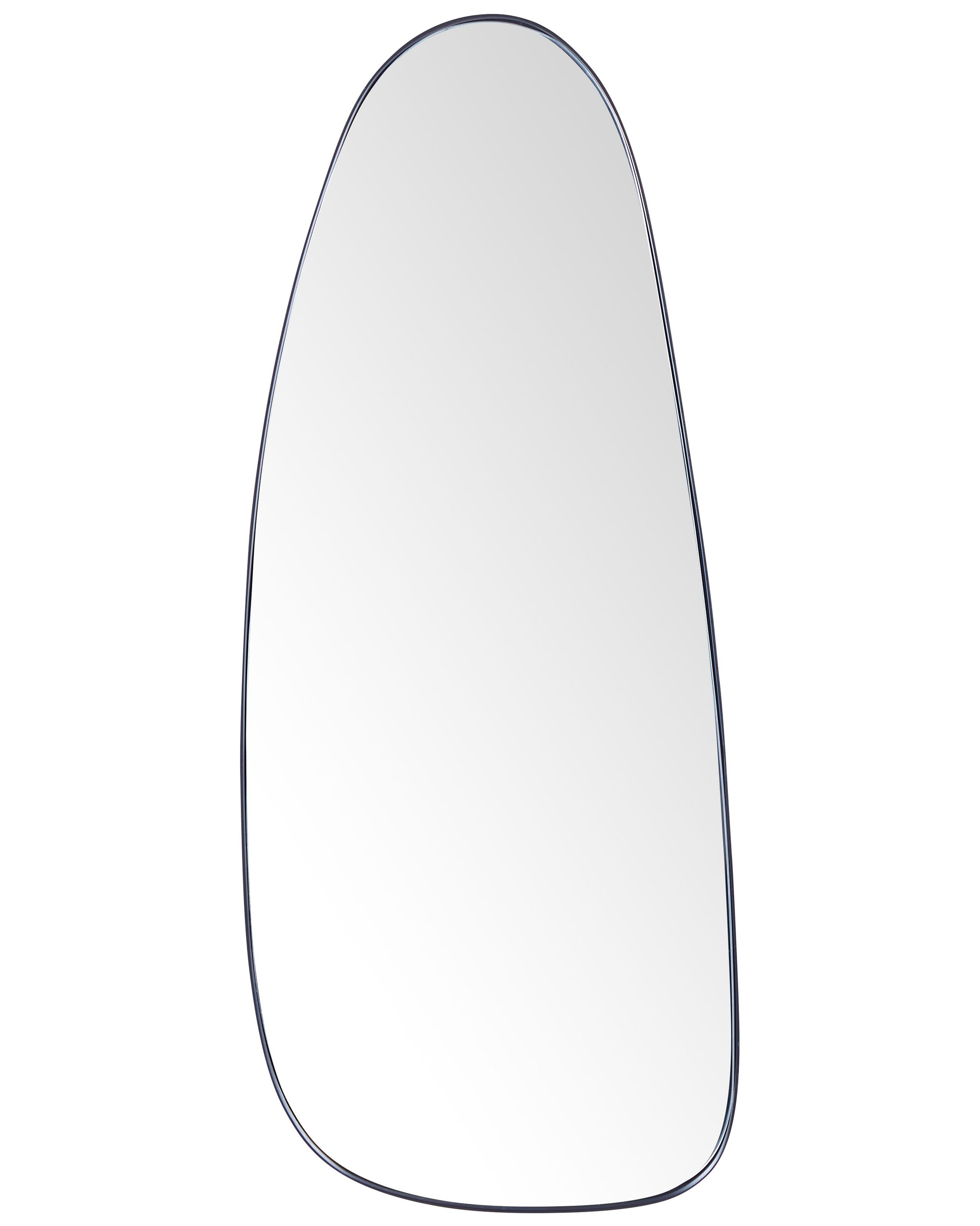 Ozdobne lustro ścienne metalowe 39 x 95 cm czarne