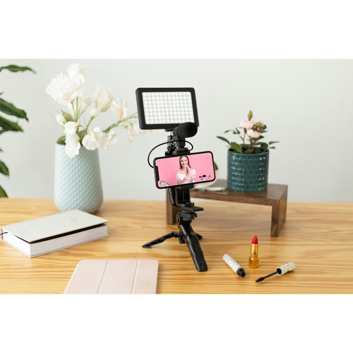 TEA271 - Kit vidéo vlogging en plastique noir