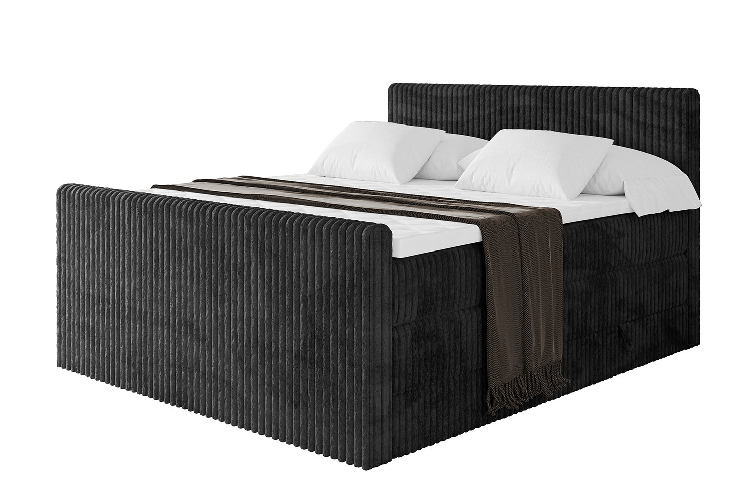 Łóżko kontynentalne z pojemnikiem i materacem H3|H4 TOLO-Z KING 120x200cm