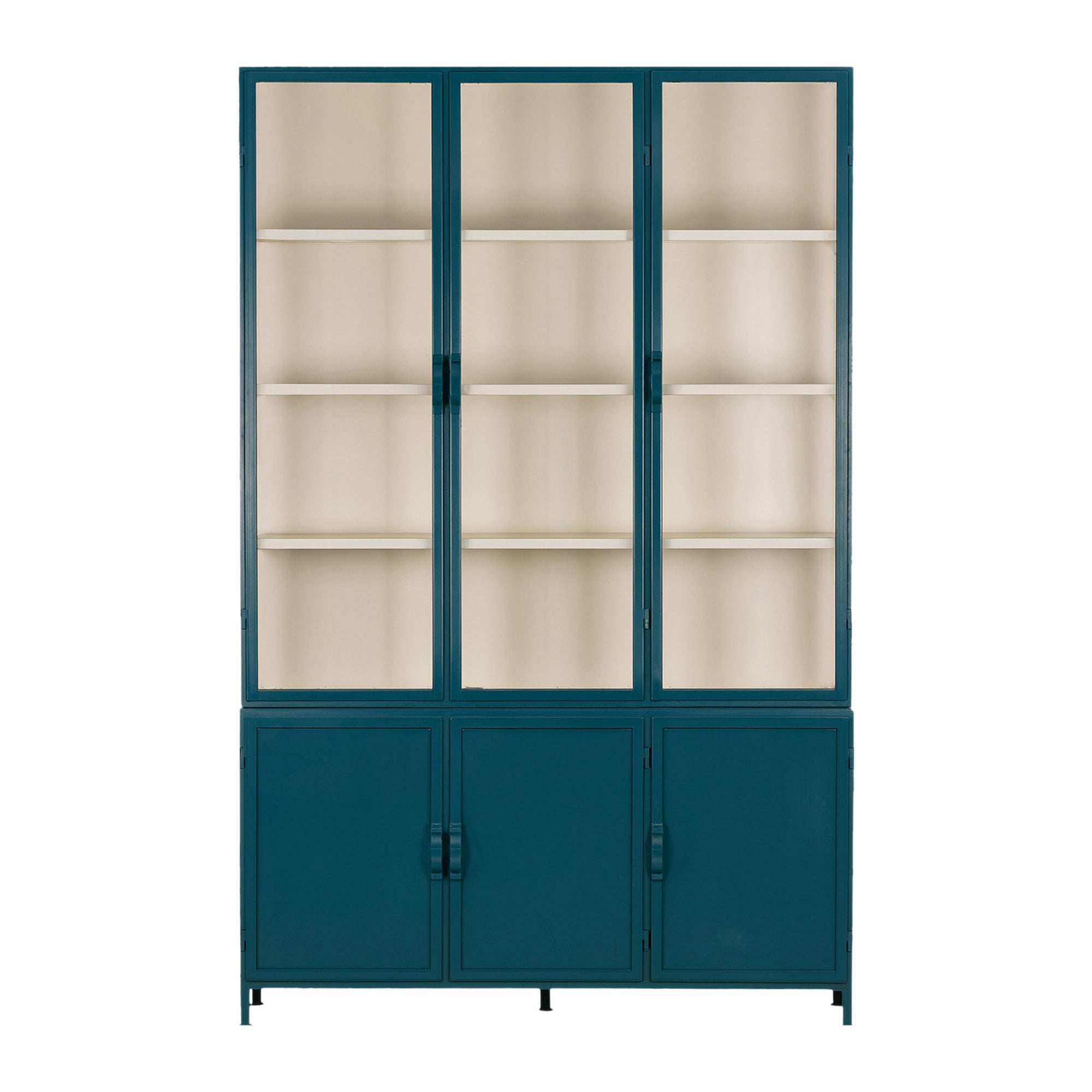 New Routz Detroit Vitrinekast B 142 cm - Blauw / Zand