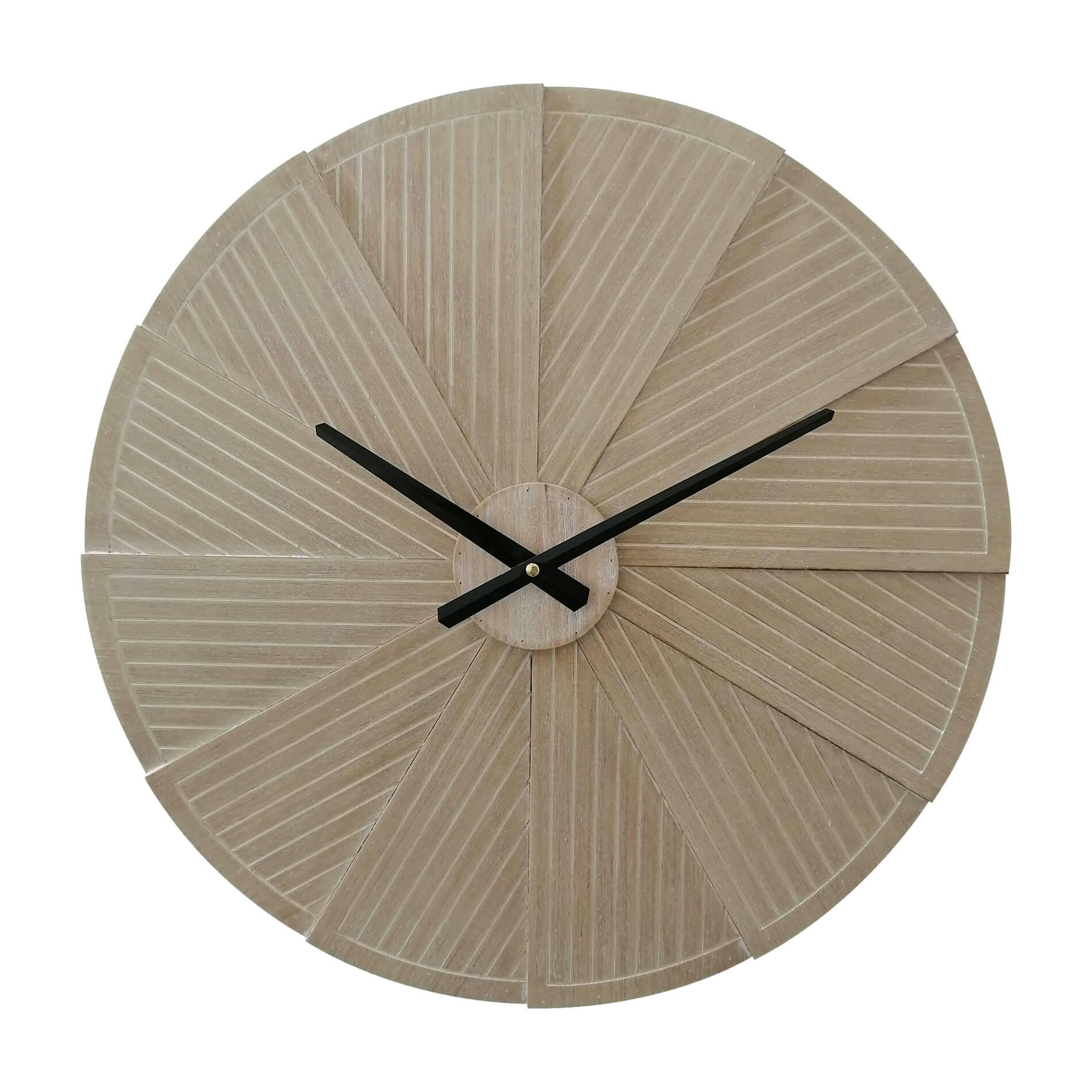- Horloge ronde beige en mdf style boho 50 cm