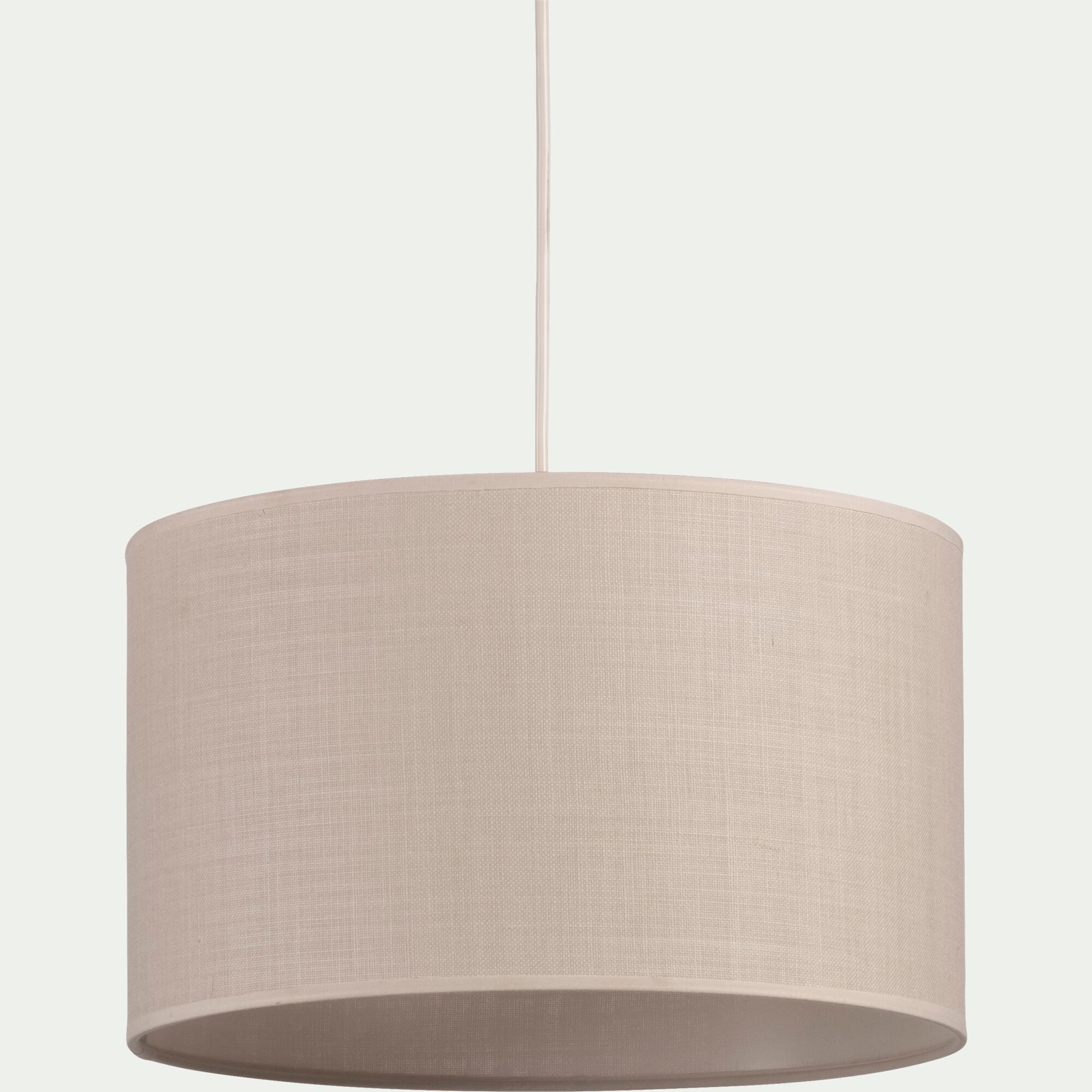 MISTRAL - Abat-jour cylindrique en coton D40cm - beige roucas