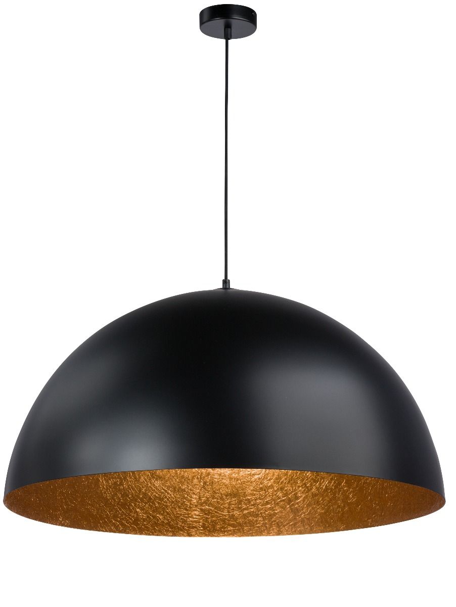 Lampa wisząca Sfera 70x70x115 cm czarny/ miedziany