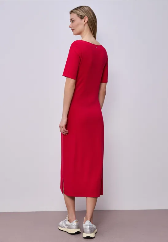 Midi-Kleid mit Knotendetail